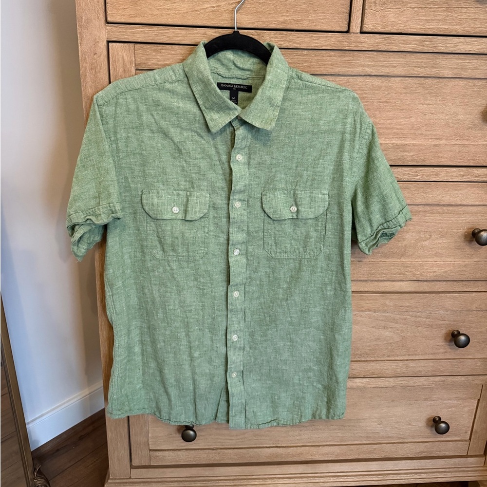 Banana Republic Linen/Cotton button down M
